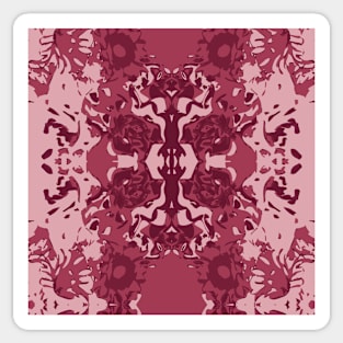 Complex Flower Pattern - Warm Red Sticker